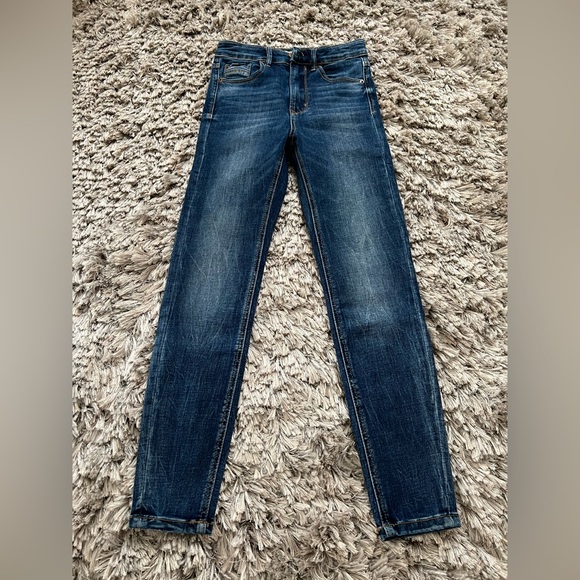 Stradivarius Blue Skinny Jeans with Subtle Fading – Size 2 - Picture 2 of 7